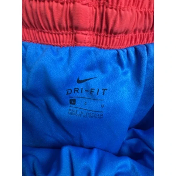 Nike Dri-Fit Men's Running Shorts Red Blue L Lightweight Breathable Athletic - Picture 10 of 16